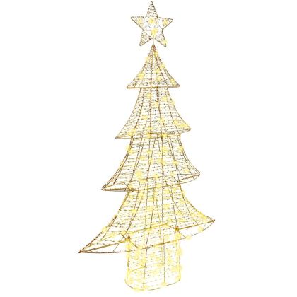 Коледно дърво с 160 LED светодиода Топло бяло 150 cm PET