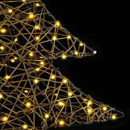 Коледно дърво с 120 LED светодиода Топло бяло 120 cm Ратан