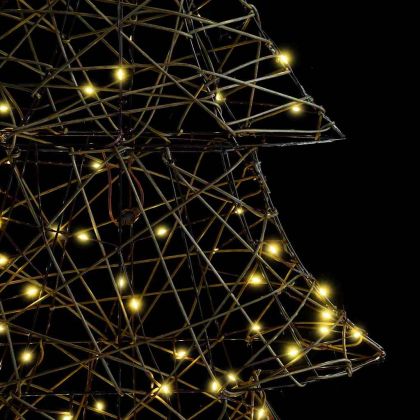 Коледно дърво с 240 LED светодиода Топло бяло 180 cm Ратан