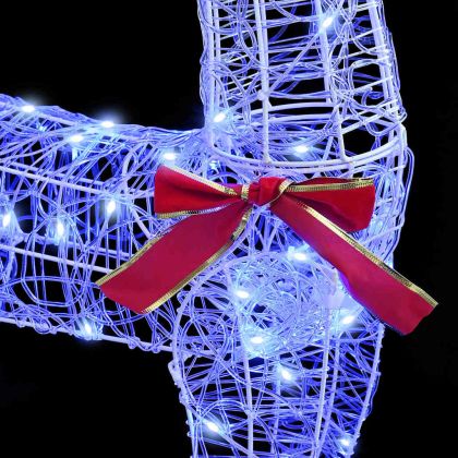 Дядо Коледа, който дърпа шейна Синьо 70 x 26 x 128.5 см Акрил