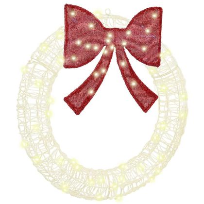 Венец с 60 LED светодиода Топло бяло 76 x 8.5 x 76 см Акрил