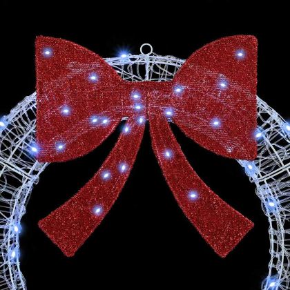 Венец с 60 LED светодиода Студено бяло 76 x 8.5 x 76 см Акрил