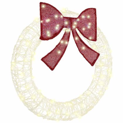 Венец с 80 LED светодиода Топло бяло 92 x 9.5 x 92 см Акрил