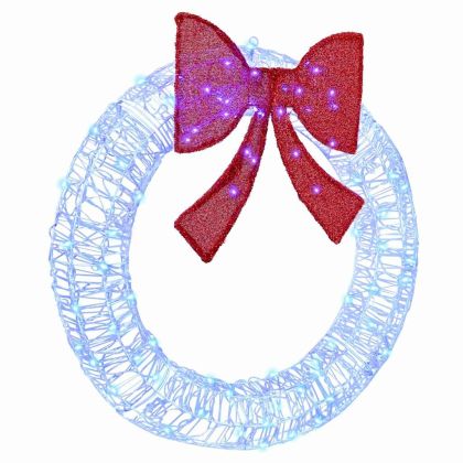 Венец с 80 LED светодиода Синьо 92 x 9.5 x 92 см Акрил