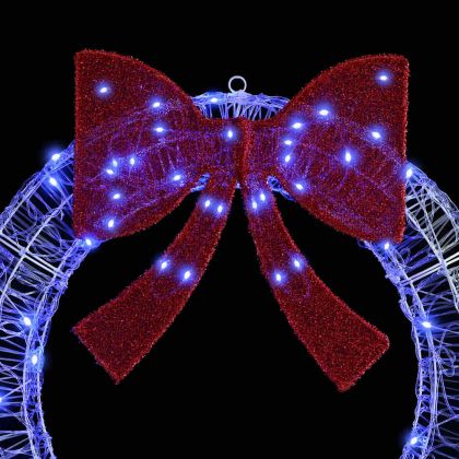 Венец с 80 LED светодиода Синьо 92 x 9.5 x 92 см Акрил