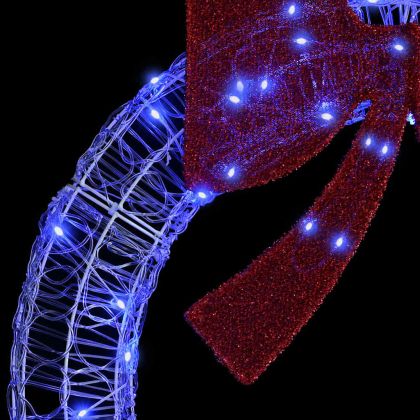 Венец с 80 LED светодиода Синьо 92 x 9.5 x 92 см Акрил