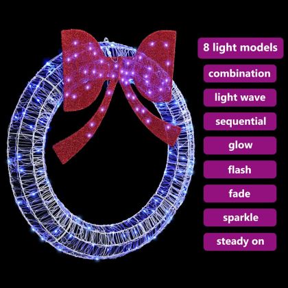 Венец с 150 LED светодиода Синьо 120 cm Акрил