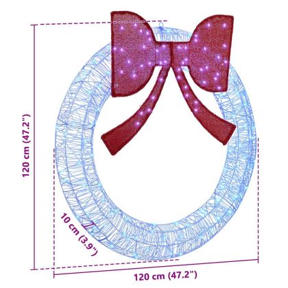 Венец с 150 LED светодиода Синьо 120 cm Акрил