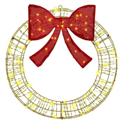 Венец с 60 LED светодиода Топло бяло 75 cm PET