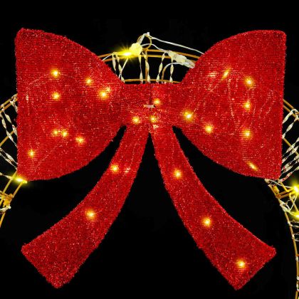 Венец с 60 LED светодиода Топло бяло 75 cm PET