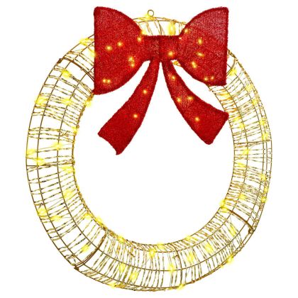 Венец с 80 LED светодиода Топло бяло 90 cm PET