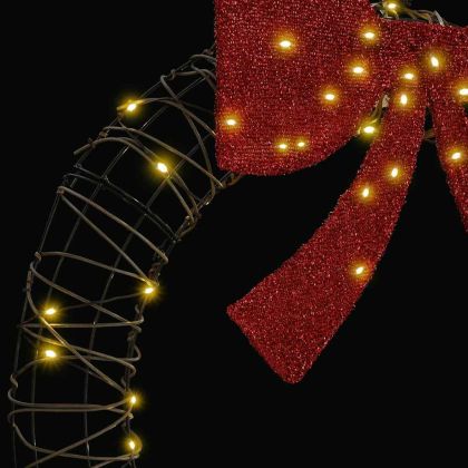 Венец с 60 LED светодиода Топло бяло 75 cm Ратан