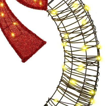 Венец с 80 LED светодиода Топло бяло 90 cm Ратан