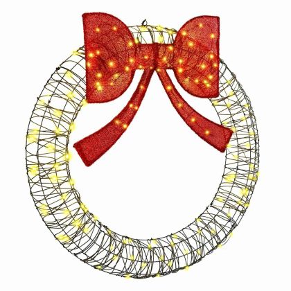 Венец с 150 LED светодиода Топло бяло 120 cm Ратан