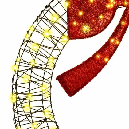 Венец с 150 LED светодиода Топло бяло 120 cm Ратан