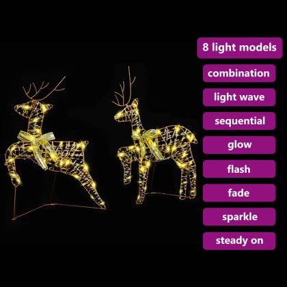 LED елени с 40 LED светодиода 2 pcs Топло бяло PET