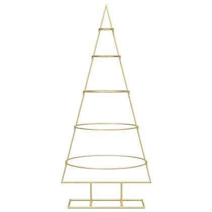 Метално коледно дърво Златист 125 cm Прахово покритие стомана
