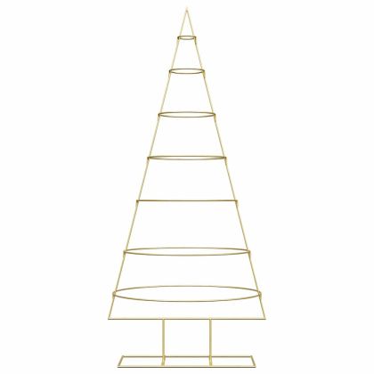 Метално коледно дърво Златист 180 cm Прахово покритие стомана