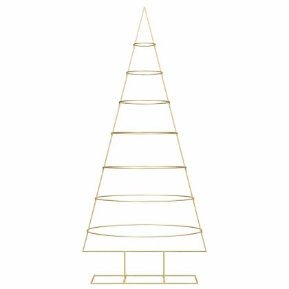 Метално коледно дърво Златист 210 cm Прахово покритие стомана