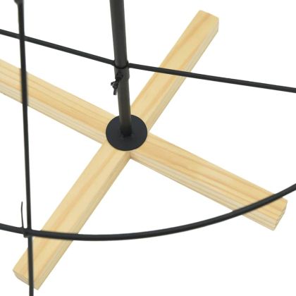 Коледно дърво с конус с поставка Черно 150 cm Стомана