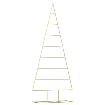 Метално коледно дърво Златист 180 cm Прахово покритие стомана