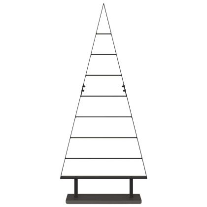 Метално коледно дърво с поставка Черно 125 cm Стомана