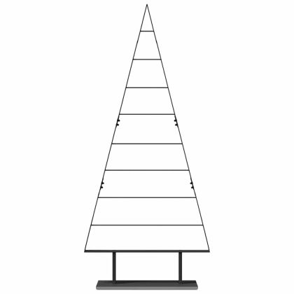 Метално коледно дърво с поставка Черно 180 cm Стомана