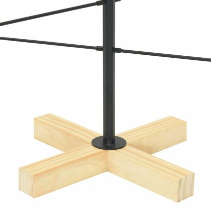 Метално коледно дърво Черно 90 cm Прахово покритие стомана