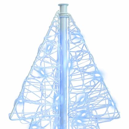 Коледно дърво с 100 LED светодиода Студено бяло 120 cm Акрил