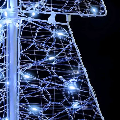 Коледно дърво с 100 LED светодиода Студено бяло 120 cm Акрил