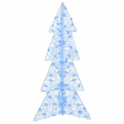 Коледно дърво с 100 LED светодиода Синьо 120 cm Акрил