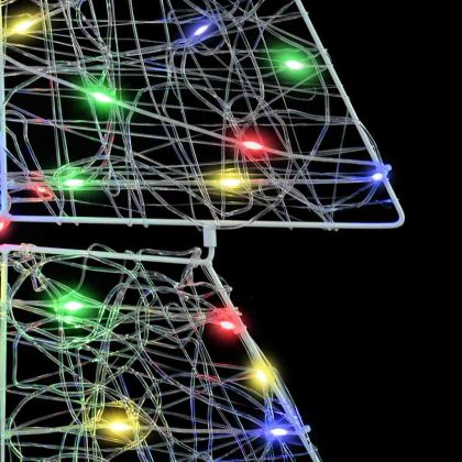 Коледно дърво с 160 LED светодиода Многоцветен 150 cm Акрил