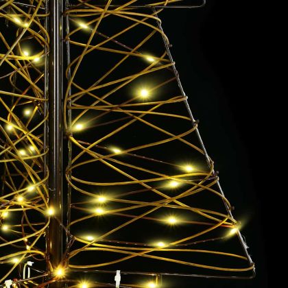 Коледно дърво с 100 LED светодиода Топло бяло 120 cm Ратан