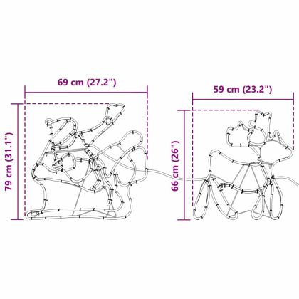 Коледна Декорация Многоцветен 69 x 79 см ПВЦ