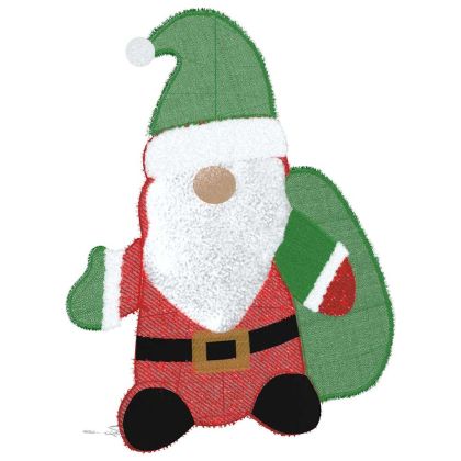 Осветен Дядо Коледа Топло бяло 62 x 70 см Тъкана от ламе