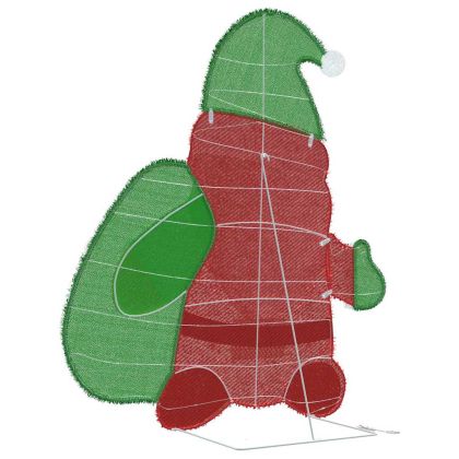 Осветен Дядо Коледа Топло бяло 62 x 70 см Тъкана от ламе