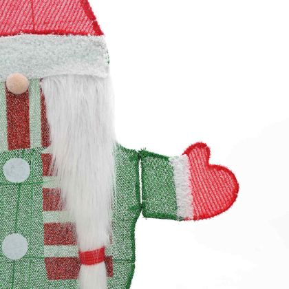 Осветен гном Топло бяло 71 x 64 см Тъкана от ламе