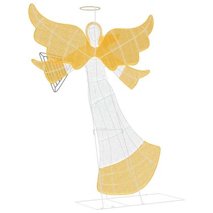 Светещ ъгъл Топло бяло 116 x 29 x 158.5 см Полиестер