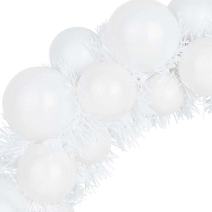 Коледни топки венци 2 pcs Бяло 33 x 33 x 7 см Полистирен