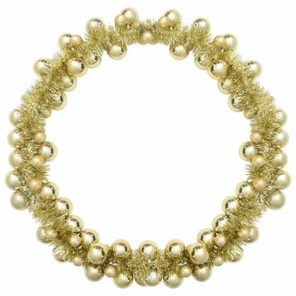 Коледна гирлянда с топки Златист 186 см Полистирен
