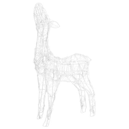 Акрилна коледна украса семейство елени, 160 LED, студено бяло