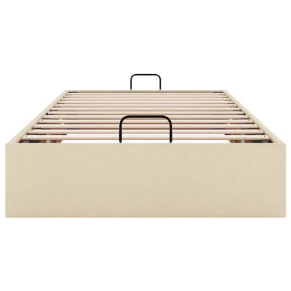 Османска рамка за легло без матрак, кремава, 80x200 см, плат