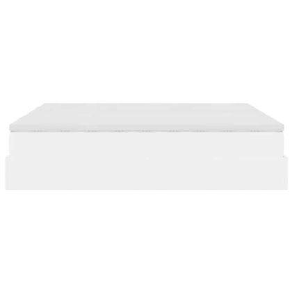 Османска легло с матраци, бяло, 160x200 см, изкуствена кожа