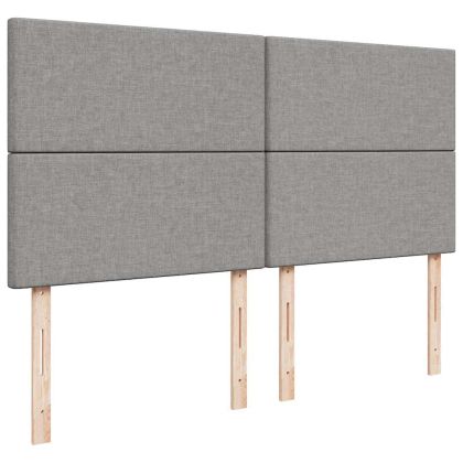 Османска легло с матраци, светлосиво, 200x200 см, плат