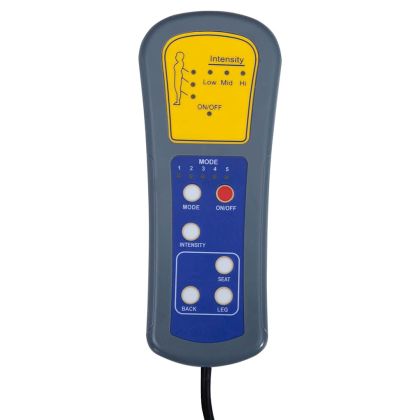 Масажен стол, сив, изкуствена кожа