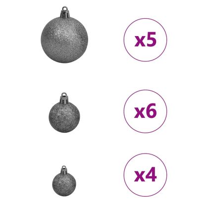 Изкуствена коледна елха с подсветка Розово 150 cm ПВЦ