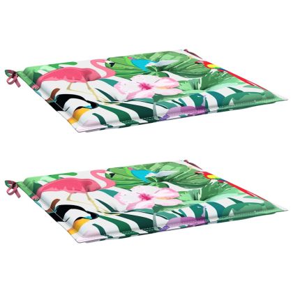 Възглавници за столове 2 бр многоцветни 40x40x4 см плат