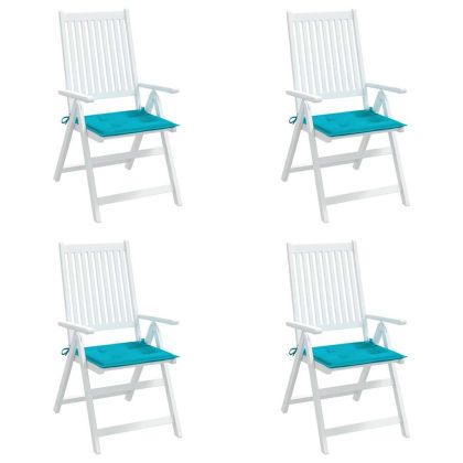 Възглавници за градински столове 4 бр тюркоаз 50x50x4 см плат