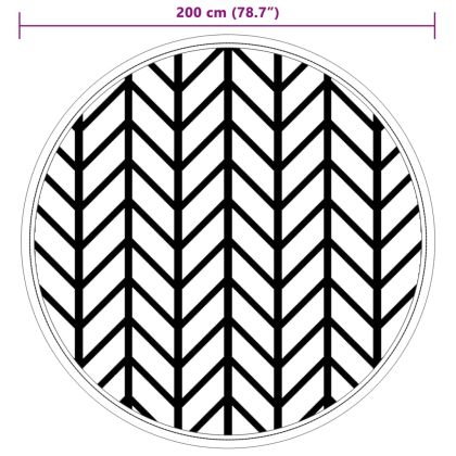 Килим за открито, ARAKIL сив, Ø200 см, PP