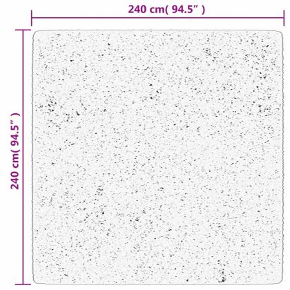 Килим OVIEDO с къс косъм, черен, 240x240 см